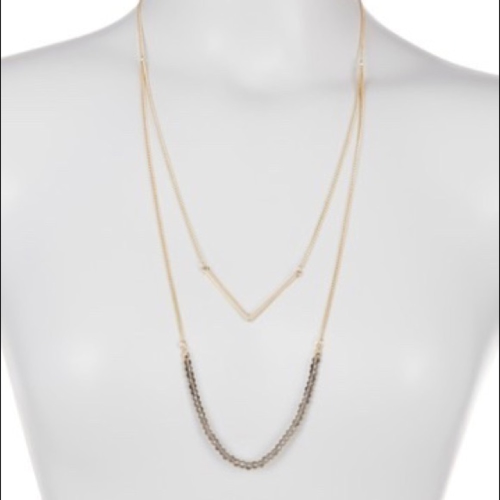 BaubleBar Sea Bead Layered Gold Necklace